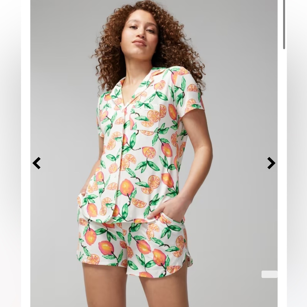 Soma cool nights pajamas set in color lemon citrus